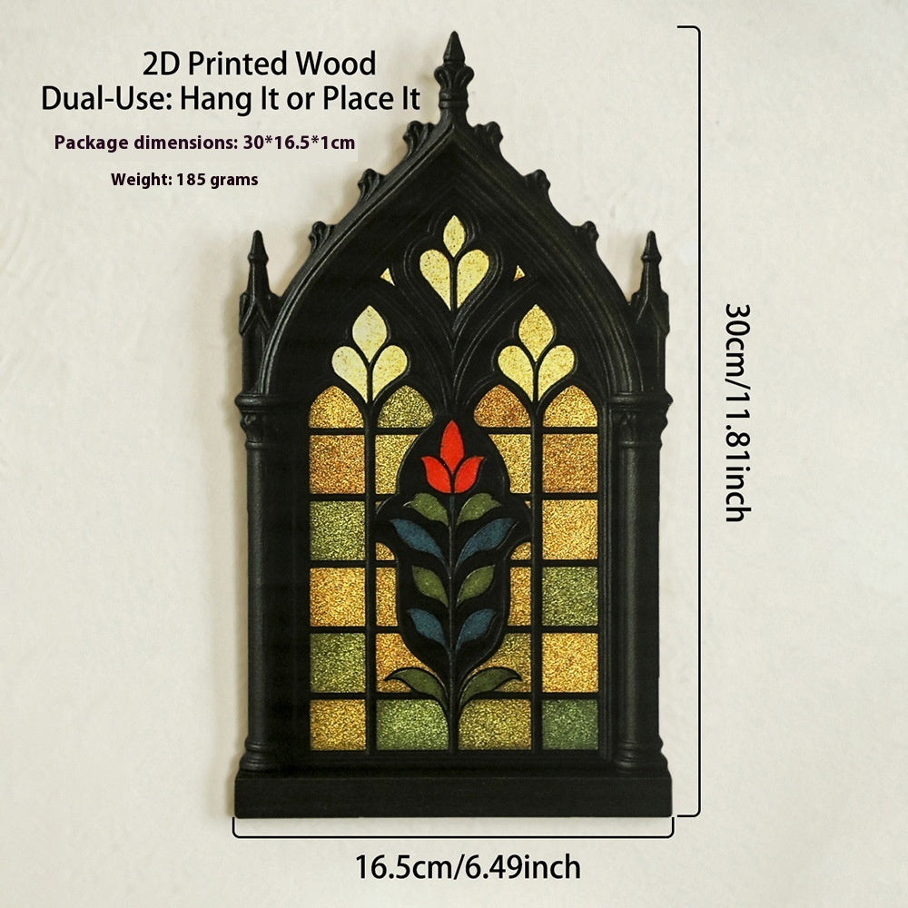 Arcul Nopții – Panou Decorativ Gothic din Lemn