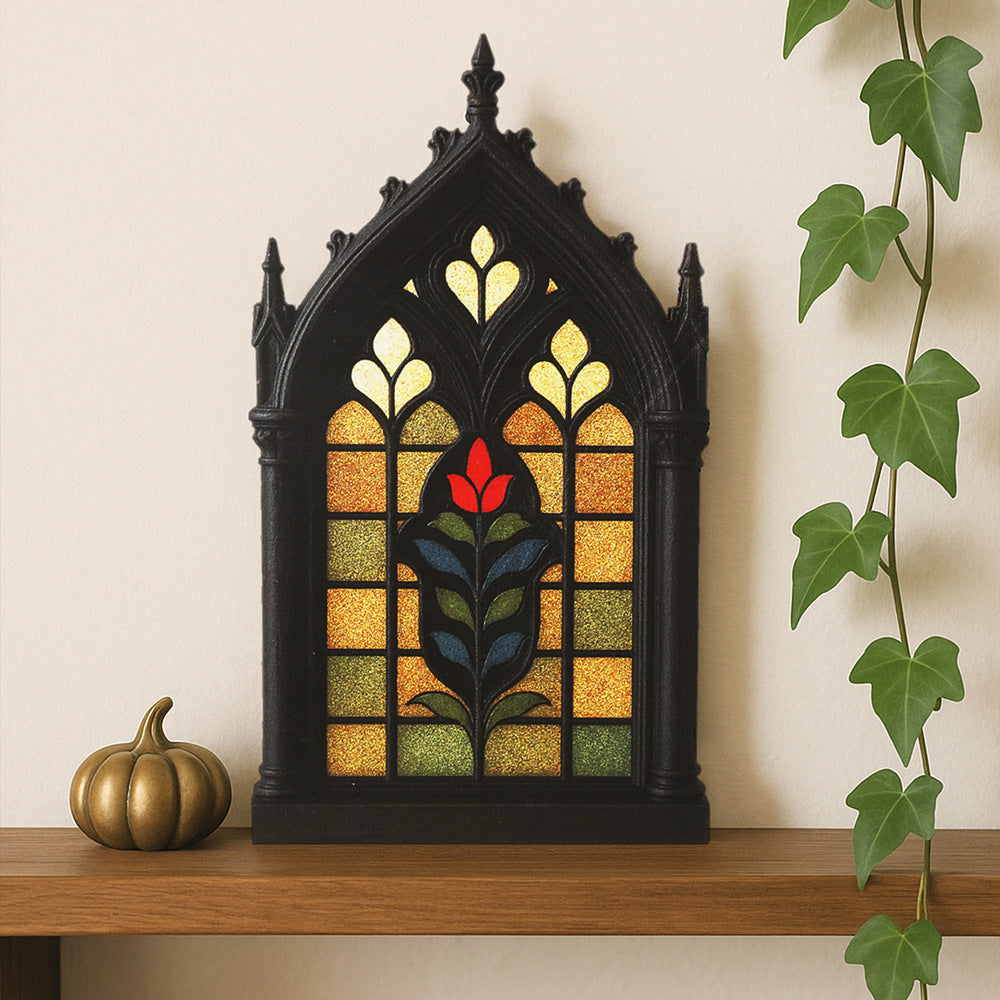 Arcul Nopții – Panou Decorativ Gothic din Lemn