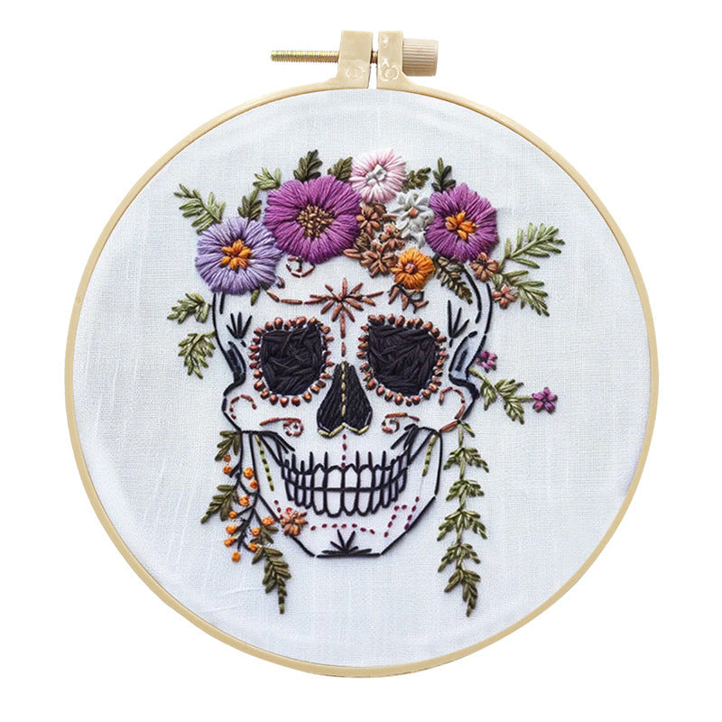 Kit Broderie Skull & Bat – Motive de Halloween