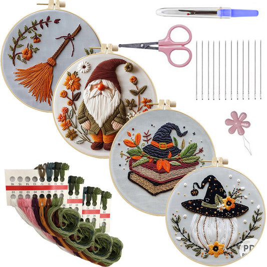Kit Broderie Skull & Bat – Motive de Halloween