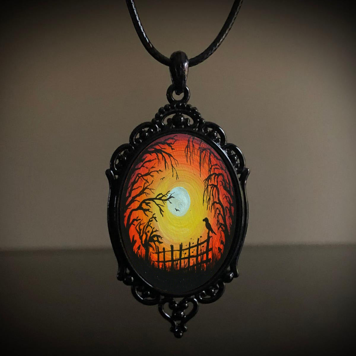 Colier Gothic Crow