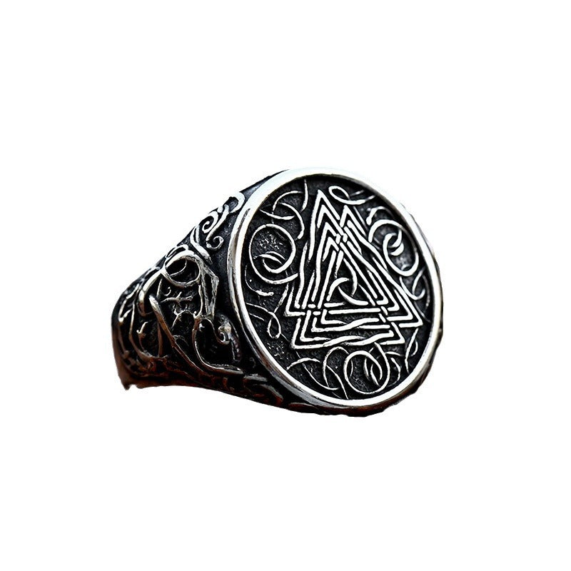 Triunghiul Fenrir – Inel Viking din Oţel