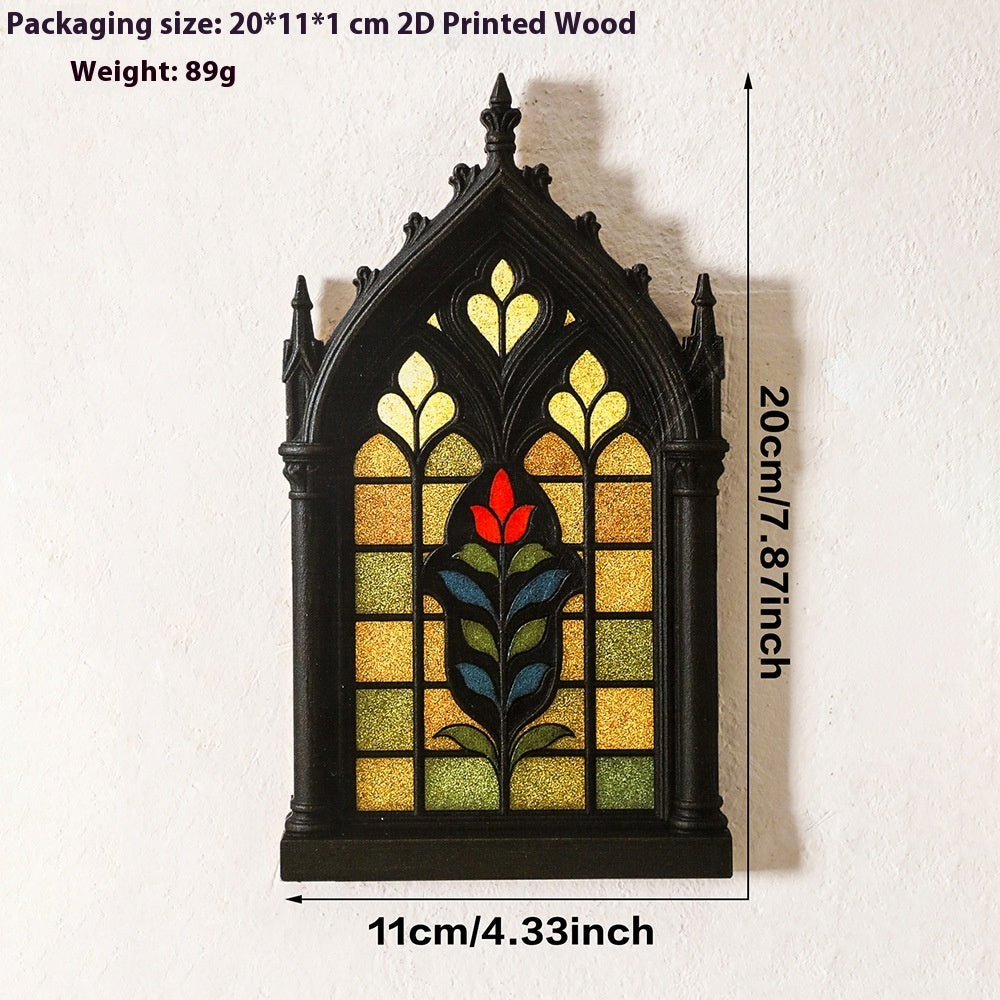 Arcul Nopții – Panou Decorativ Gothic din Lemn