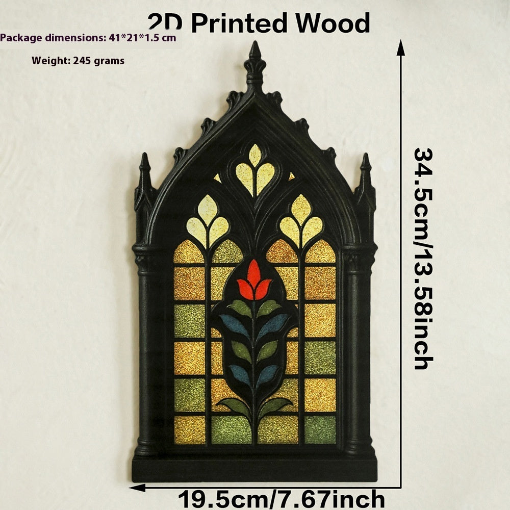 Arcul Nopții – Panou Decorativ Gothic din Lemn