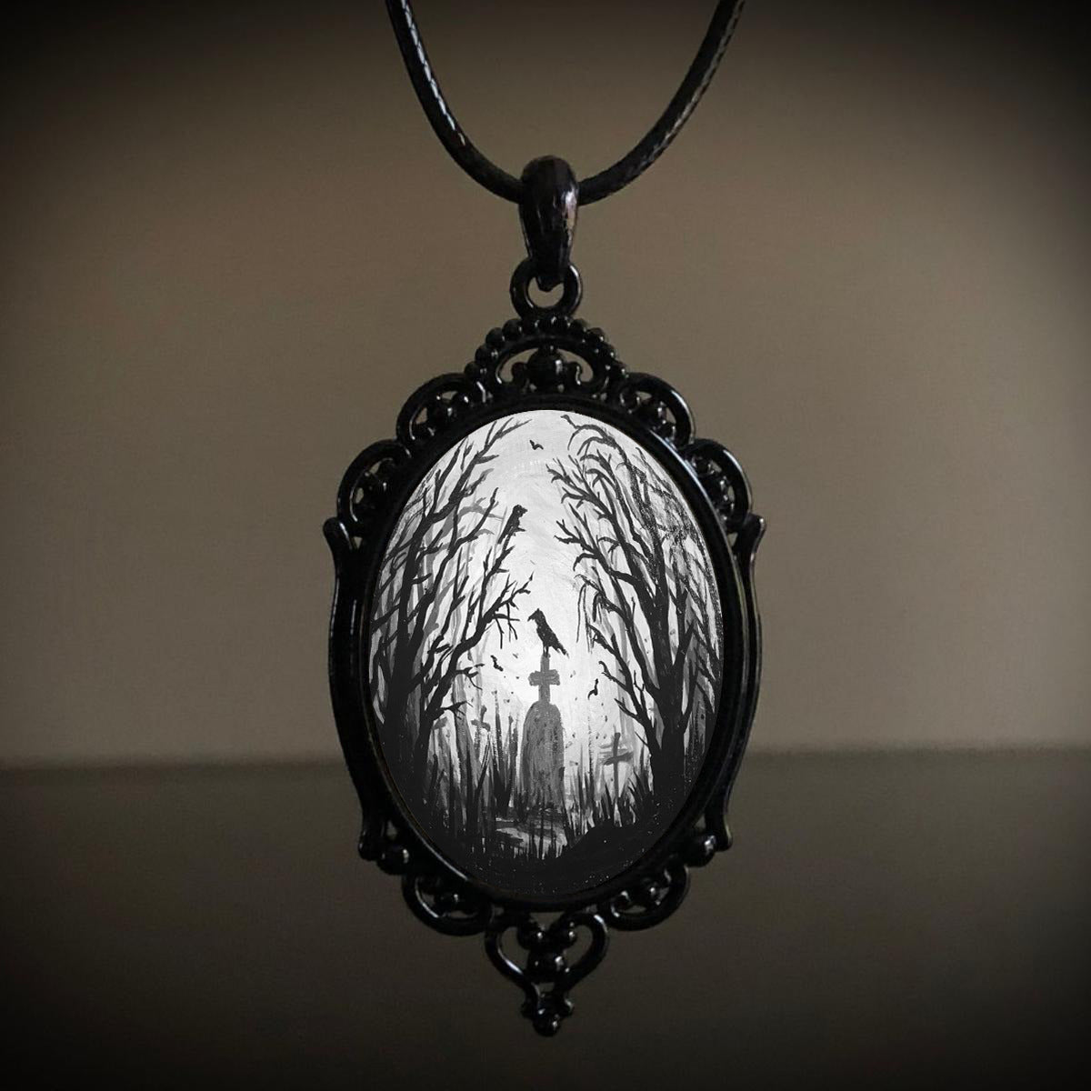 Colier Gothic Crow