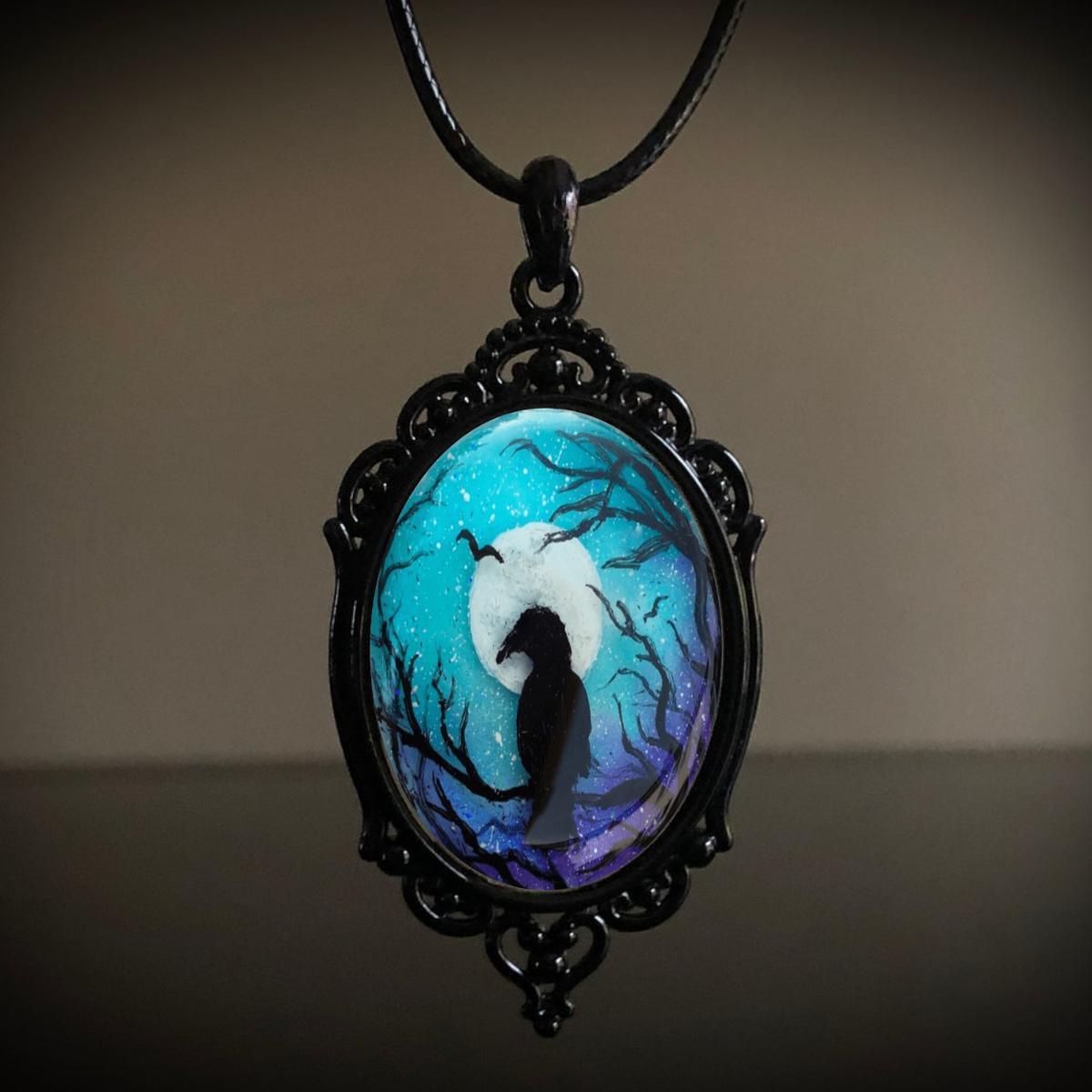 Colier Gothic Crow