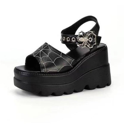 Sandale Gothic Spider Web