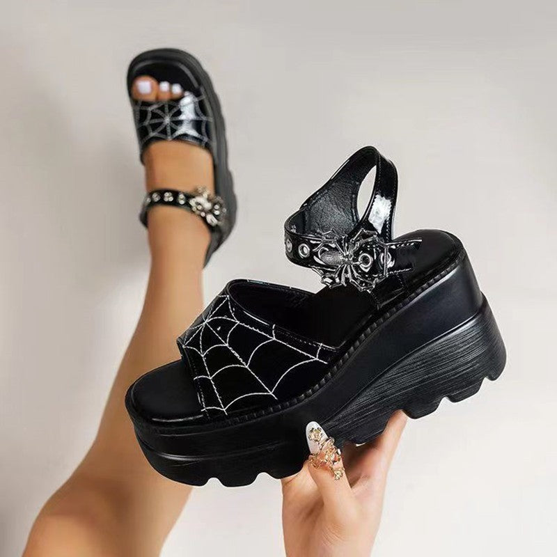 Sandale Gothic Spider Web