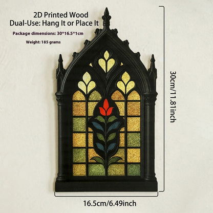 Arcul Nopții – Panou Decorativ Gothic din Lemn