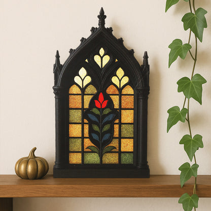 Arcul Nopții – Panou Decorativ Gothic din Lemn