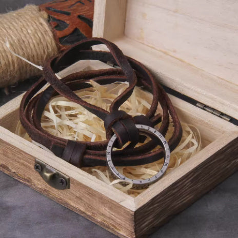 Viking Mobius Pendant Ring Necklace Ring Detachable