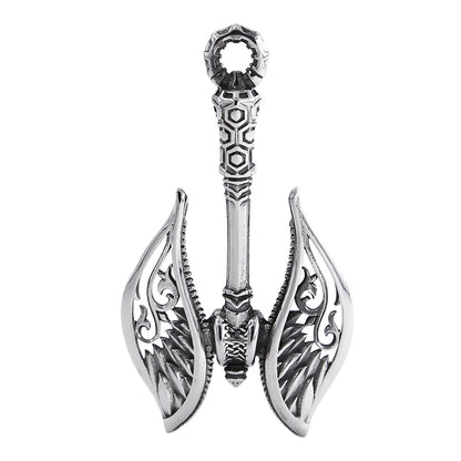Silver Double Axe Viking Necklace Nordic Charm