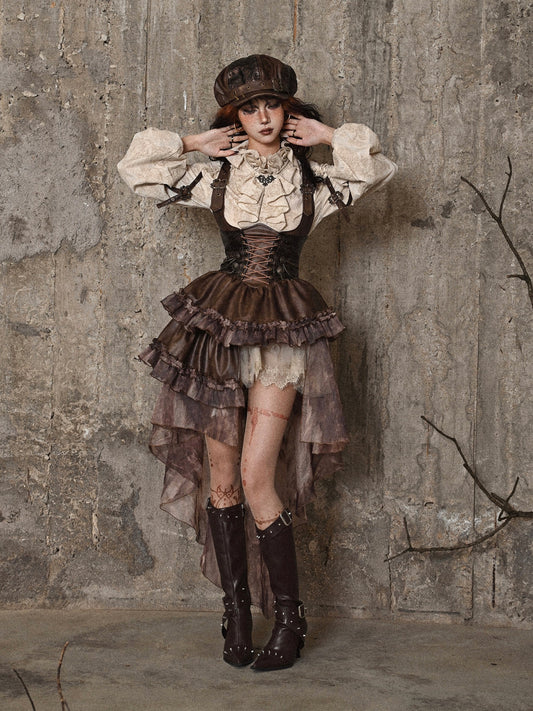 Val de Aburi – Rochie Steampunk Asimetrică