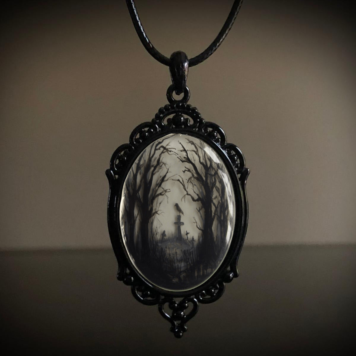 Colier Gothic Crow