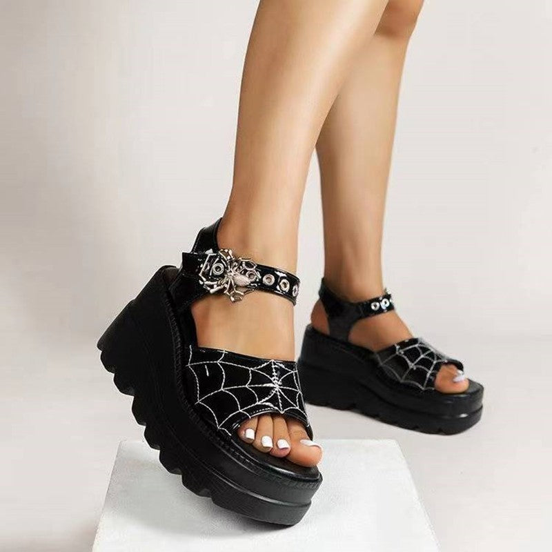 Sandale Gothic Spider Web