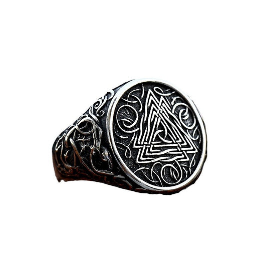 Triunghiul Fenrir – Inel Viking din Oţel
