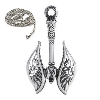 Silver Double Axe Viking Necklace Nordic Charm