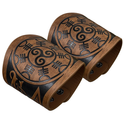 Leather Bracelet Embossed Wristband Medieval Renaissance COS Accessories