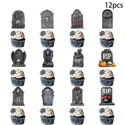 Mini Tombstone – Decor Halloween pentru Prăjituri