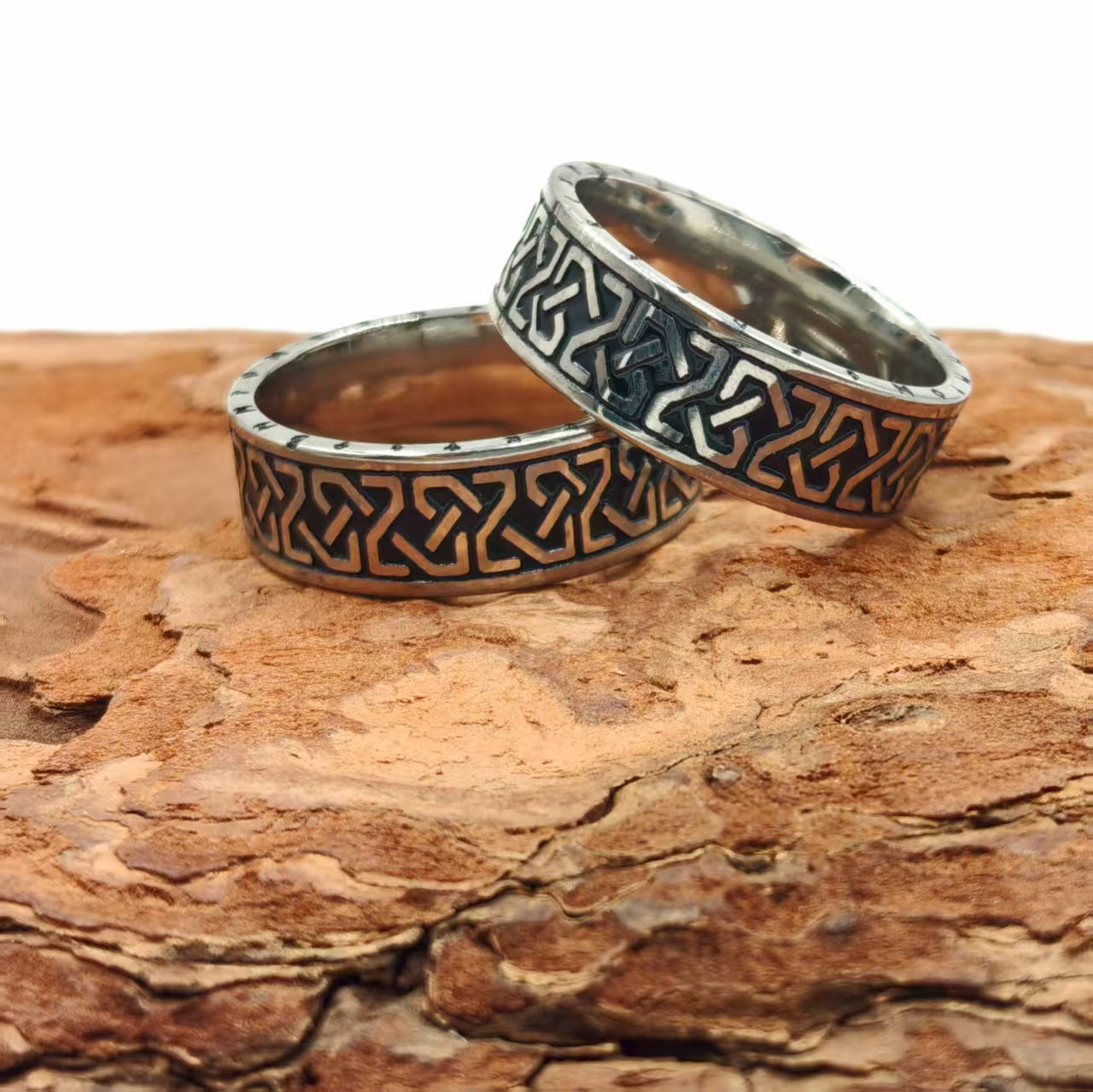 Viking Mobius Pendant Ring Necklace Ring Detachable