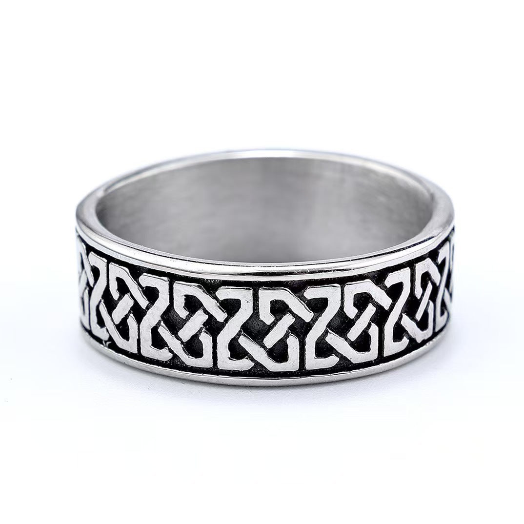 Viking Mobius Pendant Ring Necklace Ring Detachable