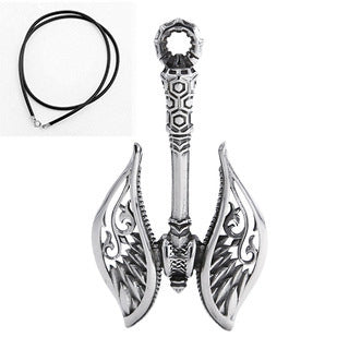 Silver Double Axe Viking Necklace Nordic Charm