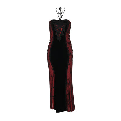 Rochie Gothic Fishtail Contrast