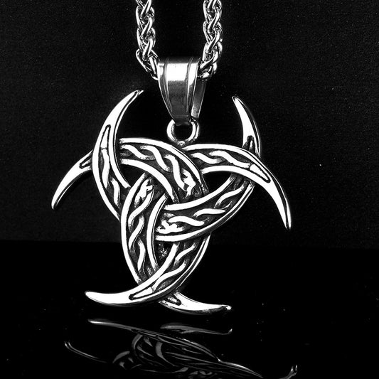 Stainless Steel Necklace Vintage Viking Celtic Knot Pendant