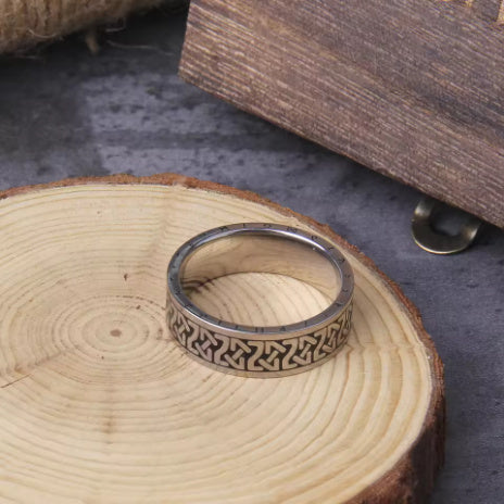 Viking Mobius Pendant Ring Necklace Ring Detachable