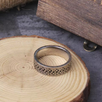 Viking Mobius Pendant Ring Necklace Ring Detachable