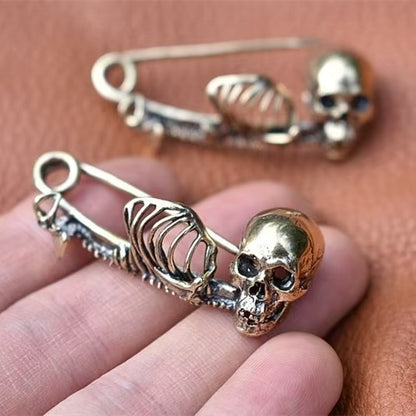 Skull Noir – Broșă Vintage în Stil Gothic