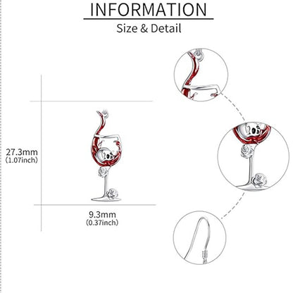 Toast macabru – Cercei Ghost Wine Skull