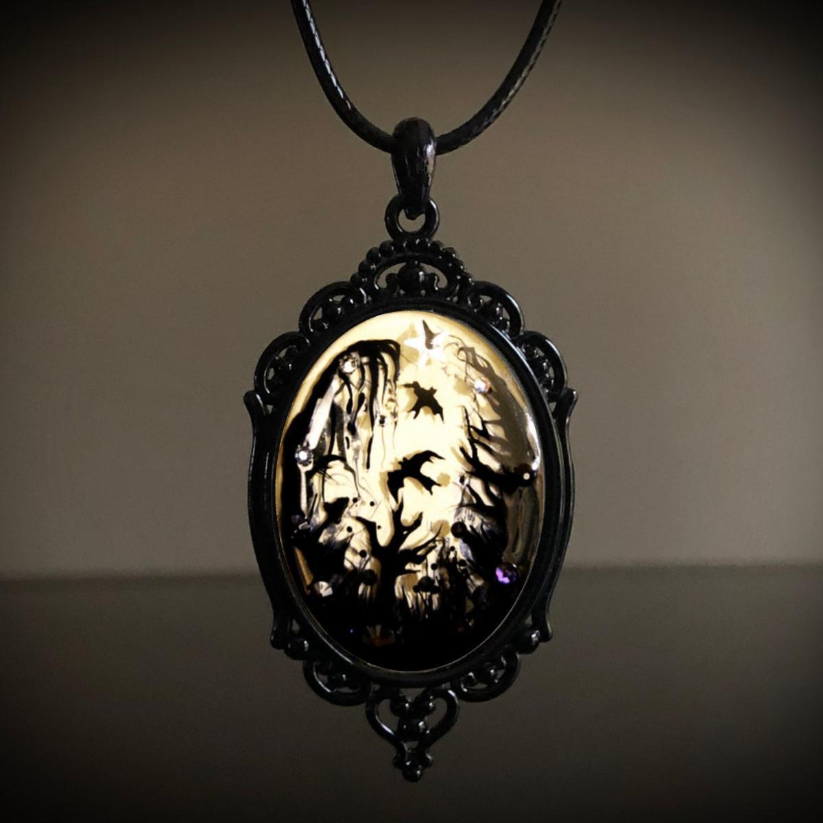 Colier Gothic Crow